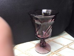 Water Goblet Fostoria Glass Jamestown Pattern Purple 5 7/8″. B78 G