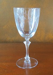 Tiffin Franciscan Dolores Cut #17453 Stem Clear Tall Water Goblet(s)