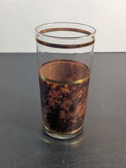 5 Barware MCM Culver 5.5″ Tumbler Glasses Tortoise Shell & Gold Retro Vtg
