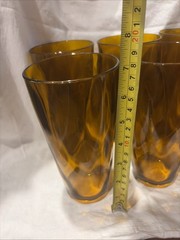 Creative Ware Polycarbonate Optic Diamond Amber 24OZ Tumbler Set Of 6