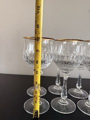 Mikasa Gold Crown Wine Glasses Set of 8 Vintage Style Gold Rim