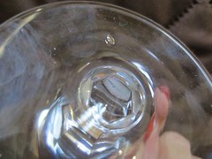 7 Crystal glasses etched bamboo leaves Sherbet Champagne glasses multi side stem