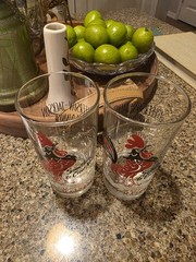 Vintage 1956 Jefferson Jackson Day Dinner Glass Louisville KY Democrat Rooster 2