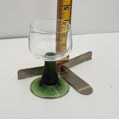 Commercial .1Ltr Marked German Luminarc Roemer Green Beehive Ribbed Wine Glass