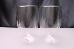 Clear Bodum Blown Thermo Double Wall Tall Flat Glass Tumblers 6 » Set of 2