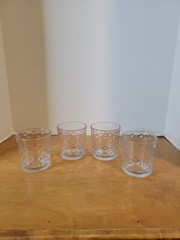 Vintage Libby Dimples 10oz Whiskey Glasses Set Of 4