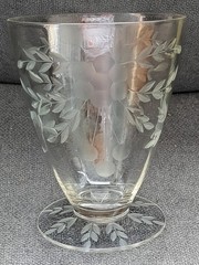 Glastonbury Lotus 66-1 Etched/Cut Crystal Juice Cordial Glasses 4.25″ Set Of 6