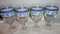 PFALTZGRAFF ORLEANS 16 OZ SET OF 4 ICED TEA WATER DRINKING STEM GLASSES GOBLETS