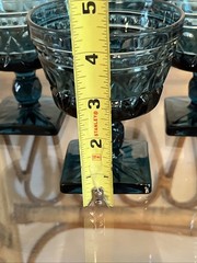 Set of 4 Vtg Colony Park Lane Blue 5 Oz. Champagne / Sherbet Glasses 4 1/4” H