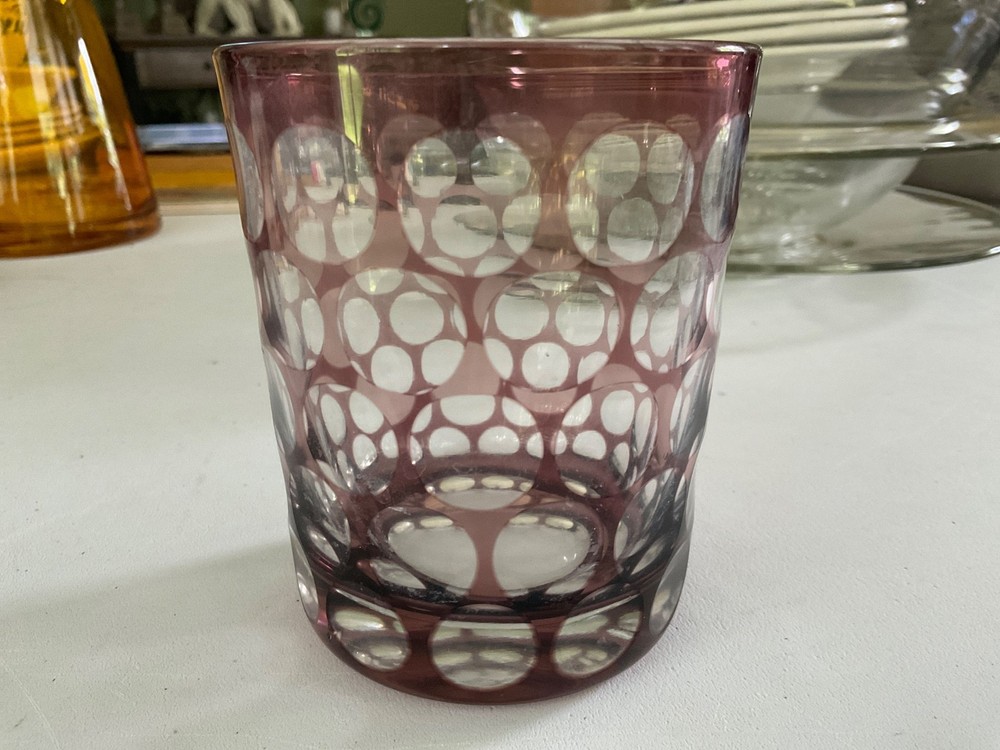 Purple Optic Polka Dot Tumbler 4”