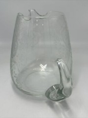 Vintage Elegant Glass 80 Oz Ice Lip Pitcher Bridal Bouquet by GLASTONBURY LOTUS