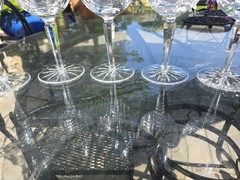 Gorham Rosewood Crystal Water Wine Glasses Contemporary Set Of 5