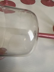 8 Vintage 1980’s Ingrid of Chicago Plastic Long Stem Wine Glasses Pink Poolside