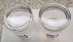 Vintage Set of 2 Fighting Bull Whiskey Glasses 12 fl oz