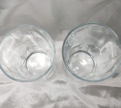 🥛Set 2 Pinch Dent Thumbprint Tumbler Heavy Thick Bottom Clear Glasses Barware