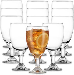 Libbey Classic Glass Goblets Set of 12, Stemmed Water & Tea Glasses | 16.25 oz C