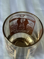 Set 9 VTG Smoke Gray Canadian Legend Whiskey Rocks Glasses Carrington Distillers