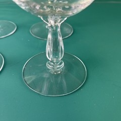 4 Fostoria Drink / Sorbet Stemmed Glasses Iridescent Delicate Classy Vtg