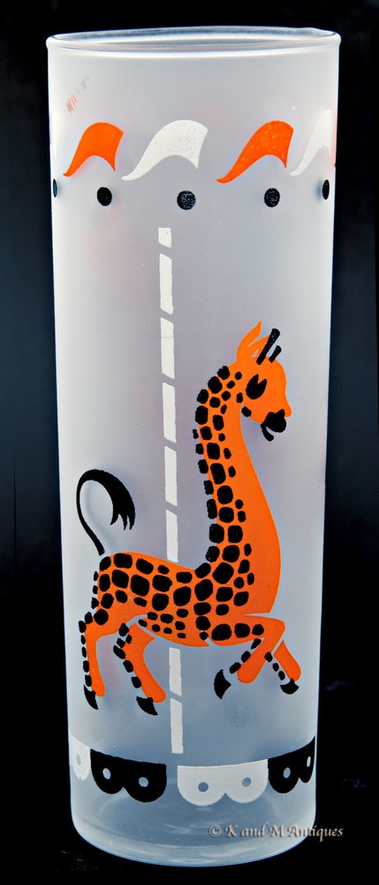 Libbey 1960s Carousel Circus GIRAFFE Bar Tumbler 12 Ounce – PRISTINE