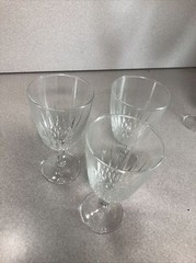 Set of 12 Vintage J.G.Durand France Diamant Blown Crystal Stemware NIB