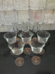 Americana Rose by Cristal D’Arques-Durrand – 10pcs of Vintage Crystal