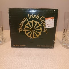Galway Irish Lead Crystal Burren NOS set 4 Highball Tumblers EX!