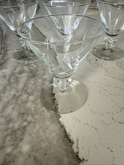 Libbey Simplicity Cattail Etched Cocktail Glasses Mid Century-Set of 4 Vintage