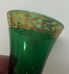 Set Of Four Vintage Bohemian Czech Jewel Tone Cordial Or Shot 2 Fl Oz Glasses