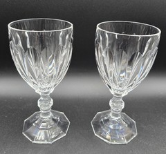 Vintage Mikasa Richelieu Crystal Wine Glass 6.5″h Blown Glass 2.7″dia Set of 2