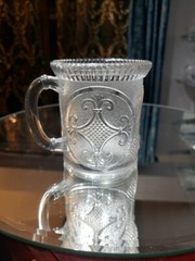 Mug Cup Souvenir Political Glass President Wm McKinley Protection & Prosperity