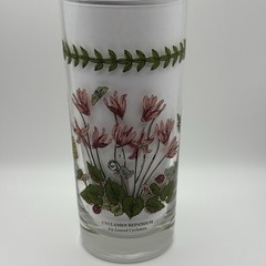Vintage Botanic Garden Glass Tumbler Set/3-Cyclamen, Gazania & Rosa