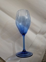 Vintage Cobalt Blue Tear Drop Wine Glasses Set of 8