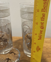 Two 1970’s Libbey Highball Glassware Game Birds & One Similar Shot Glass