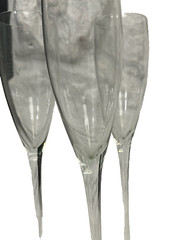 Neiman Marcus Champagne Toasting Flutes Set of 3 Crystal Elegant