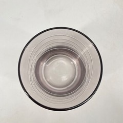 Lot of 6 Pier 1 Old Fashion Lowball Cocktail Glasses Etched smokey grey stemless