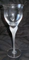Schott-Zwiesel for Mikasa SEA MIST (CLEAR w White Frosted Stem Wine Glass OF10