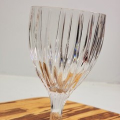 Mikasa Park Lane Lead Crystal Wine Glass Goblet 6 3/8″ SN101 Germany EUC