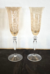 Venetian Amber By Rogaska Fluted Champagne Glasses – Set of 2