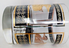 Set of 4 Georges Briard Black & Gold Old Fashioned High Ball Glass Mallard Ducks