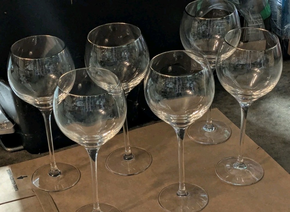 Set Of 6 Balloon Stemmed 10 Ounce Wine Glasses By Lenox