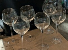 Set Of 6 Balloon Stemmed 10 Ounce Wine Glasses By Lenox