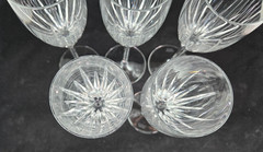 SET OF 5 – MILLER ROGASKA SOHO CRYSTAL 8-7/8″ CHAMPAGNE FLUTES – EXCELLENT