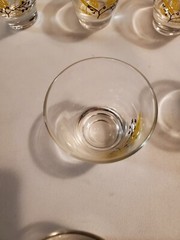 MCM Small Glasses 3 oz to 3.5 oz Gold Wheat Gilded Rim Vintage Set