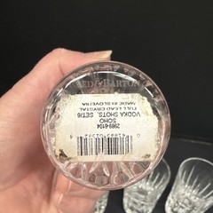 Reed & Barton Soho Lead Crystal Vodka Shot Glasses Slovenia Set Of 4