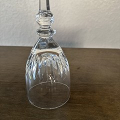 Royal gallery crystal Malibor blown wine stem goblet/glass 7 3/4” tall