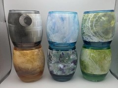 Star Wars Set of 6 Planetary Glassware Set by Think Geek 10 oz. 2015