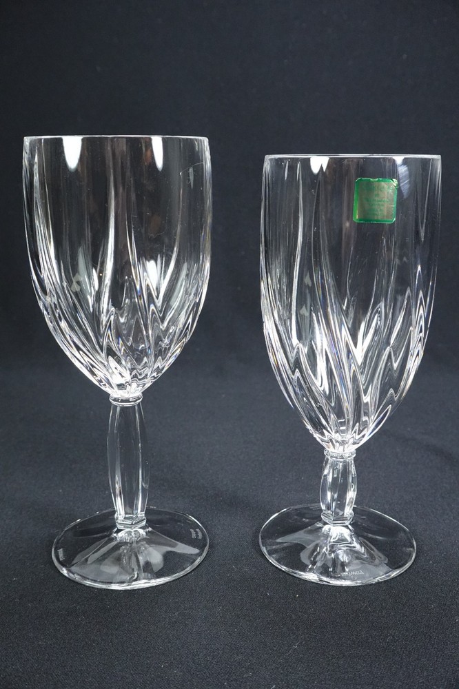 Improvisation By Waterford Crystal 1 Iced Tea & 1 Water Goblet Amway Swirl Cut