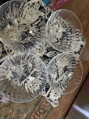 Galway Irish Crystal Erne Cocktail Champagne Saucer Clear Set of 4. EC