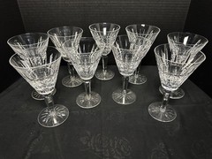 VINTAGE Waterford Crystal «Glenmore (cut)» 7 in Water Goblet Glass EACH