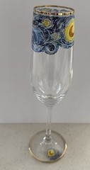Van Gogh Starry Night Champagne Flute Toasting Glass Art Impressionists